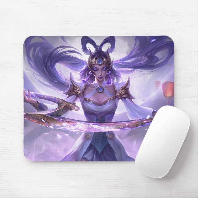 Moon Scorn Gaming Mousepad | Night Warrior theme (With Mouse)