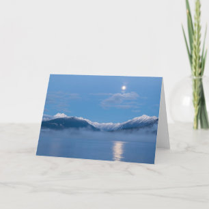 Moon Setting   Seabeck, Washington Card