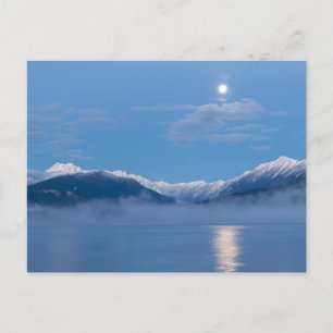 Moon Setting Seabeck, Washington Postcard