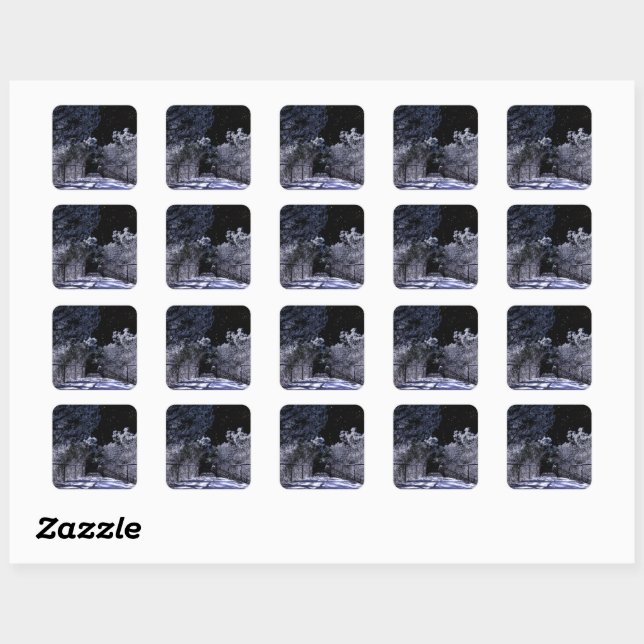 Moon Shadows -  Square Sticker (Sheet)