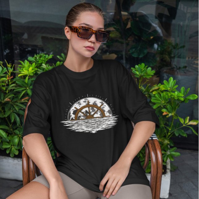 Moon Ship Steering Wheel  T-Shirt (Creator Uploaded)