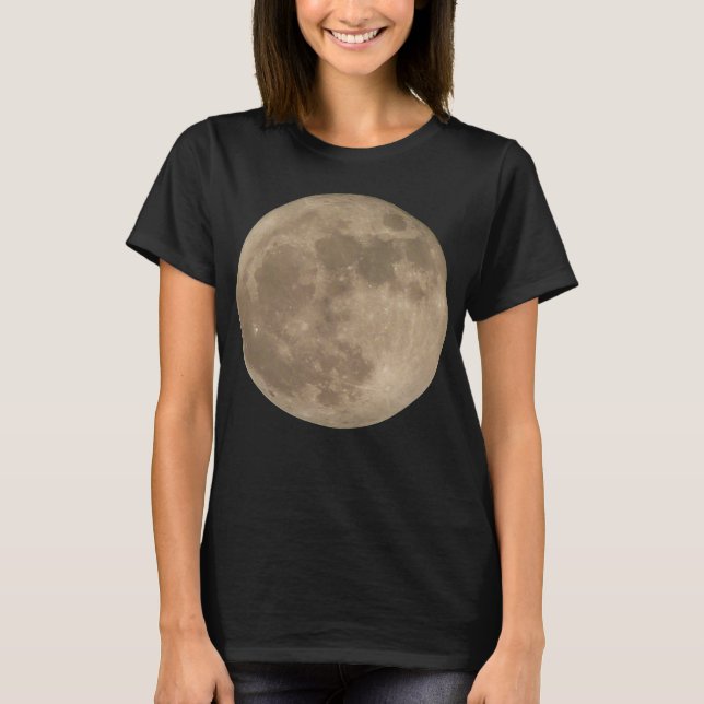 Moon Shirt Full Moon T-shirt Lady's Moon Shirt (Front)