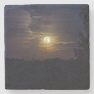 Moon Silhouette Stone Coaster