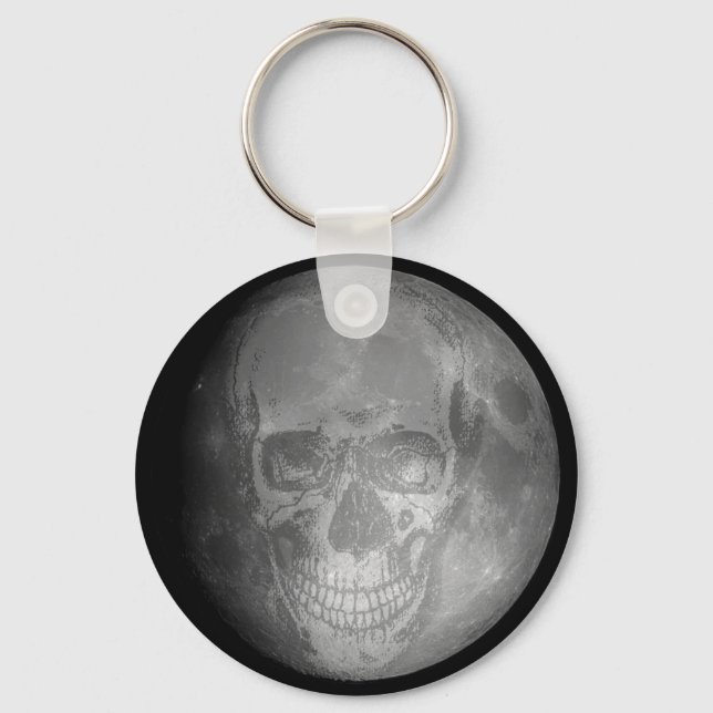 Moon Skull Keychain (Front)