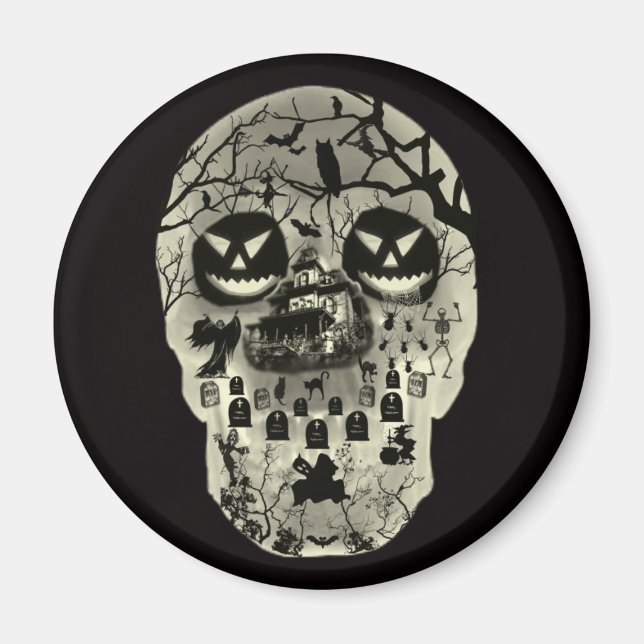 Moon Skull Magnet (Front)