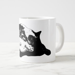 moon-soft curl, winter cat large coffee mug