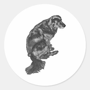 Moon-Soft Profile — Retriever Classic Round Sticker