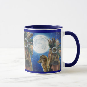 Moon Song Mug Viking Mug Wolf Mug Native American