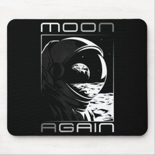 Moon Space Exploration Astronaut Helmet Lunar Mouse Pad