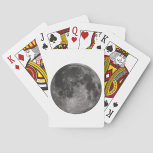 Moon Space Office Party Shower Peace Love Art Playing Cards