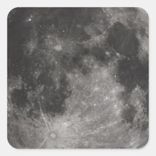 Moon Space Office Party Shower Peace Love Art Square Sticker