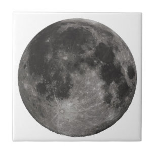 Moon Space Office Party Shower Peace Love Art Tile