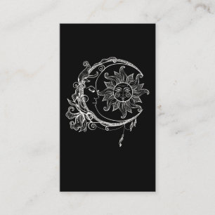 Moon Spiritual Crescent Sun Astronomy Stars Business Card