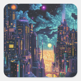 moon square sticker