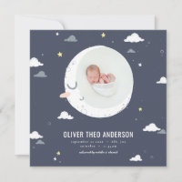 Moon, star and cloud cute photo birth