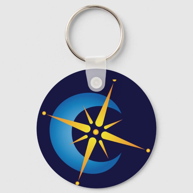 Moon & Star Key Ring (Front)