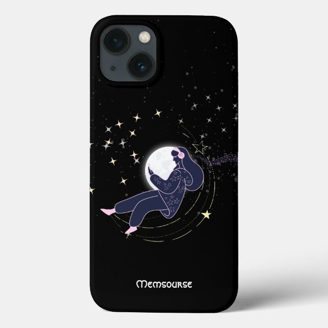 Moon Star Music Dream Girl Landscape Modern Case-Mate iPhone Case (Back)