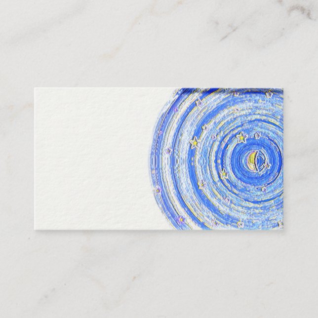 Moon Star Symbol Psychic Mystic Business Cards (Front)