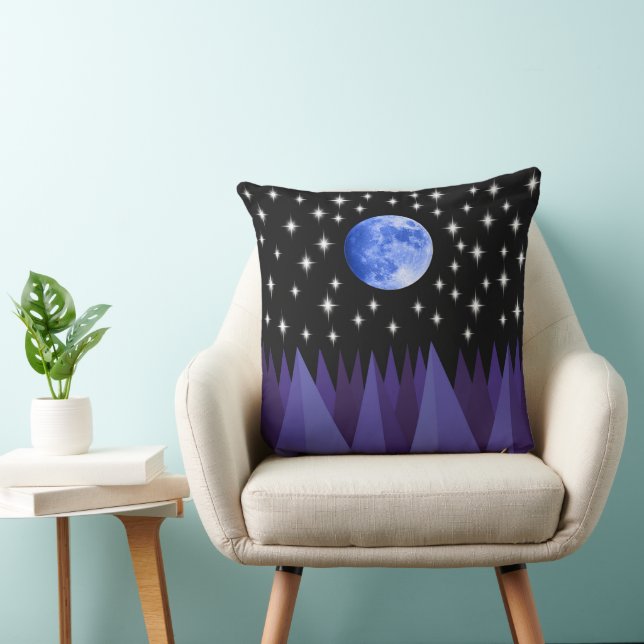 Moon Starlight Throw Pillow (Chair)