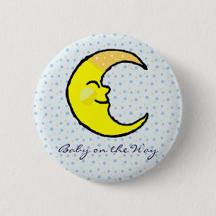 Moon & Stars 6 Cm Round Badge