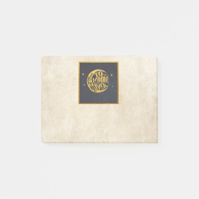 Moon & Stars - Affectionate Saying Post-it Notes (Front)