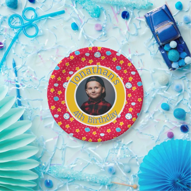 Moon Stars and Asteroid Space Adventure Paper Plate (Party)