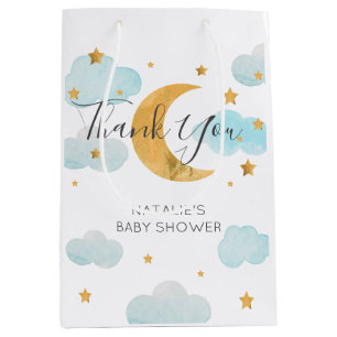 Moon & Stars Baby Shower Bolsa de regalo Medium  Medium Gift Bag