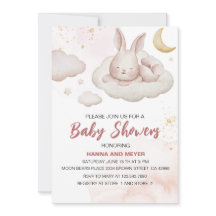 Moon Stars Baby Shower Books Enclosure Card