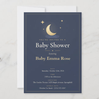 Moon & Stars Baby Shower Invitation