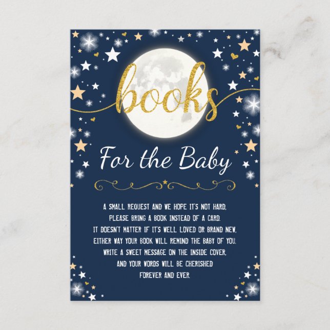 Moon & Stars Books for Baby Twinkle Star Shower Enclosure Card (Front)