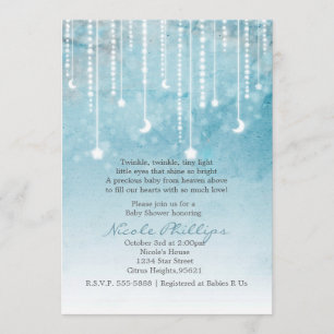 Moon & Stars Celestial Baby Shower Invitation