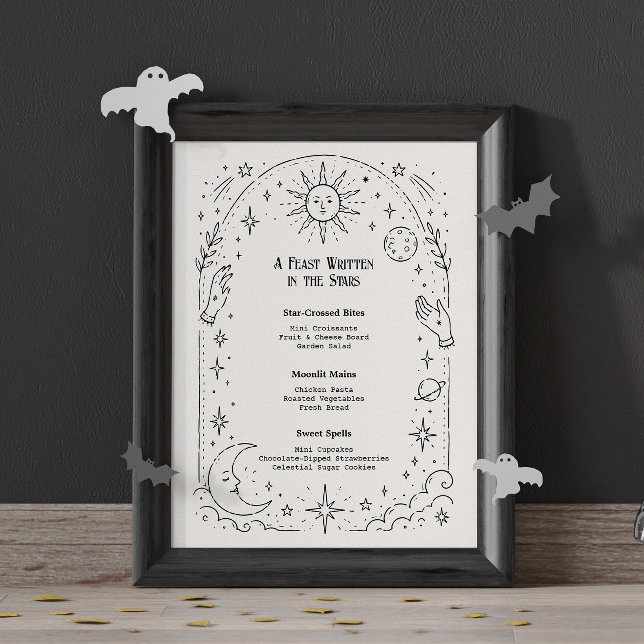 Moon Stars Celestial Bridal Shower Poster (Creator Uploaded)