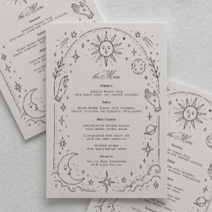 Moon Stars Celestial Wedding Menu