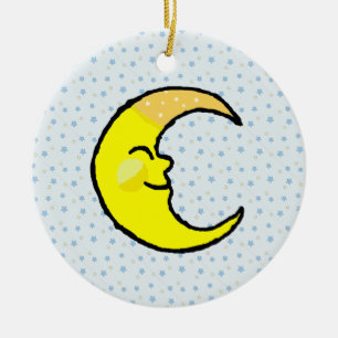 Moon & Stars Ceramic Ornament