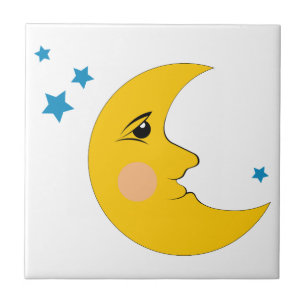 Moon & Stars Ceramic Tile