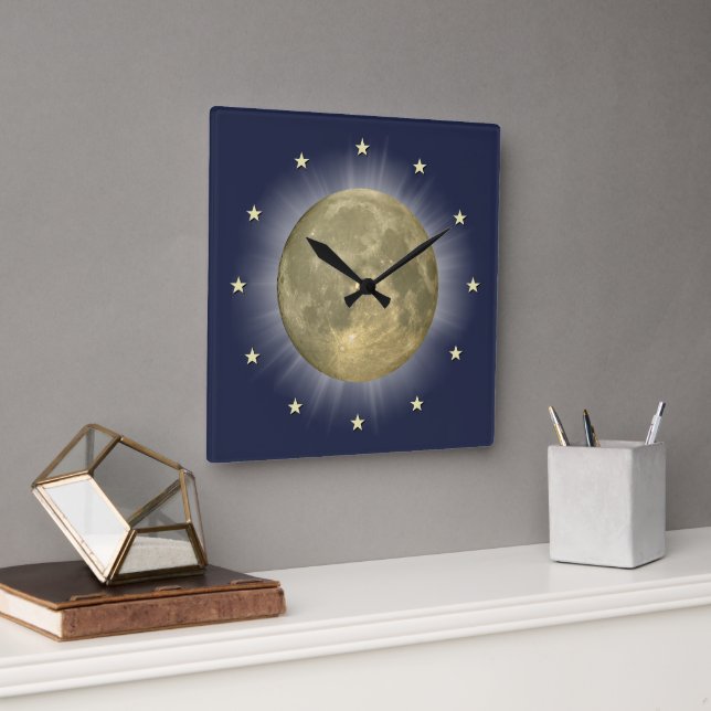 Moon & Stars 🌜⭐ Clock (Office)