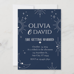 Moon & Stars Elegant Wedding Invitation