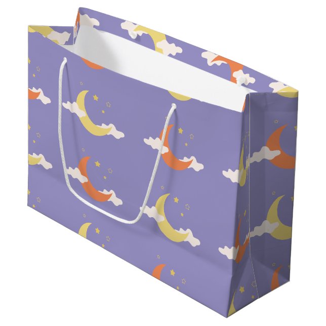 Moon & Stars  Large Gift Bag (Front Angled)