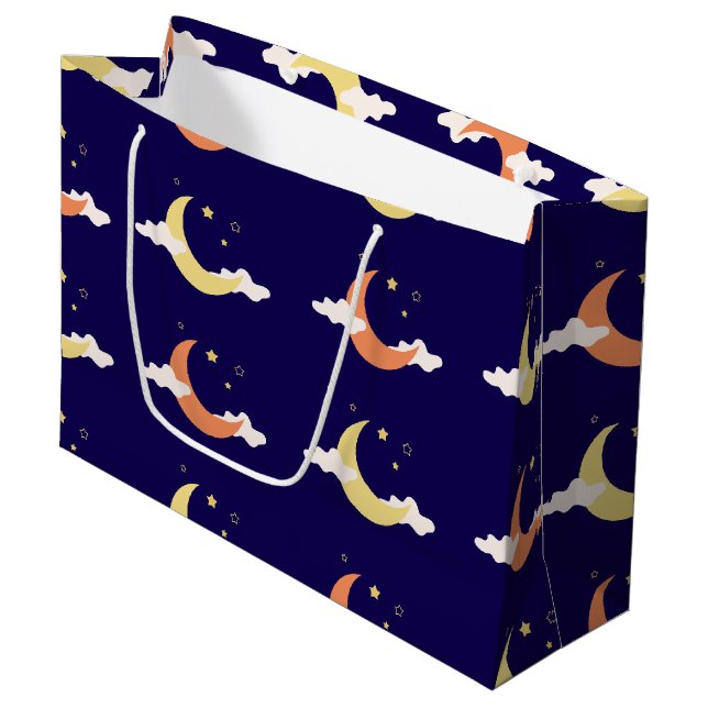 Moon & Stars  Large Gift Bag (Front Angled)