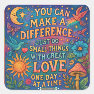 MOON & STARS MAKE A DIFFERENCE STICKERS