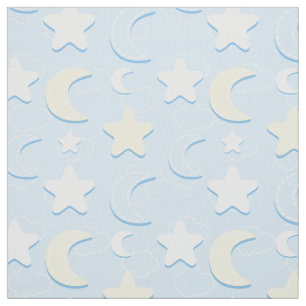 Moon & Stars Pattern Fabric