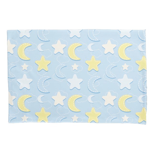Moon & Stars Pattern Pillowcase (Front)