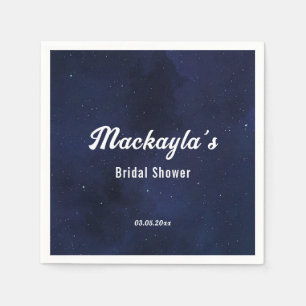 Moon Stars & String Lights Bridal Shower Napkin