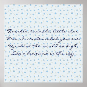 Moon & Stars (Twinkle Twinkle little Star) Poster