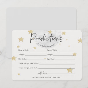 Moon Starts Predictions Neutral Baby Shower Card