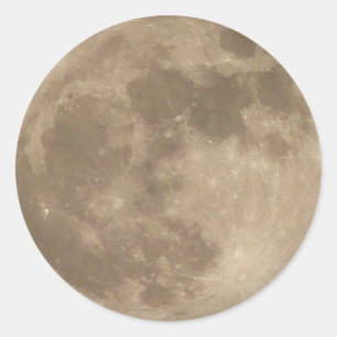 Moon Sticker Full Moon Stickers Fun Moon Gifts