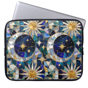 Moon Sun Laptop Sleeve Stained Glass Case