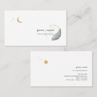 Moon, Sun, Planet Simple Business Card, Business C Business Card