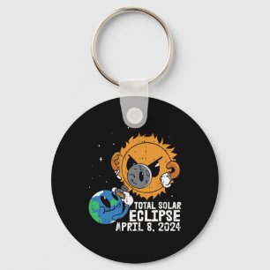 Moon Sun Total Solar Eclipse April 8 2024 Totality Key Ring