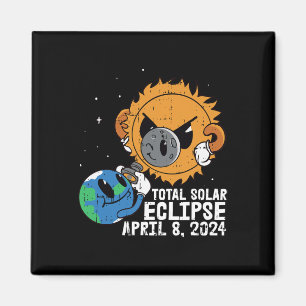 Moon Sun Total Solar Eclipse April 8 2024 Totality Magnet